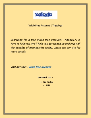 Vclub Free Account