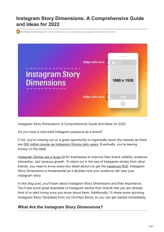 Instagram Story Dimensions A Comprehensive Guide and Ideas for 2022