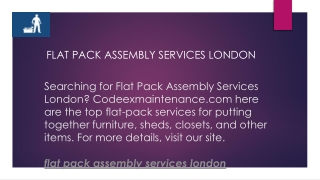 Flat Pack Assembly Services London  Codeexmaintenance.com