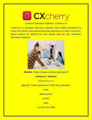 Customer Education Software  Cxcherry.io