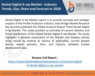 Global Dental Digital X-Ray Market - Industry Trends and Forecast to 2029