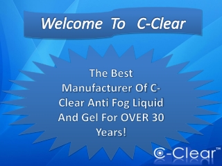 De-Blur With C-Clear Antifog