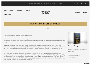 Vegan Butter Chicken Recipe Australia