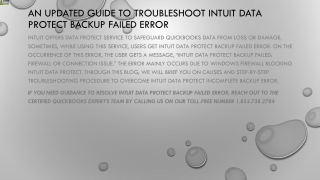 A quick way to fix Intuit Data Protect Backup Failed error