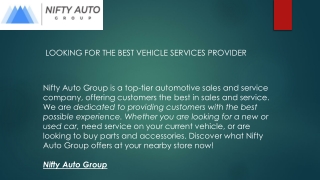 Looking for the best vehicle services provider