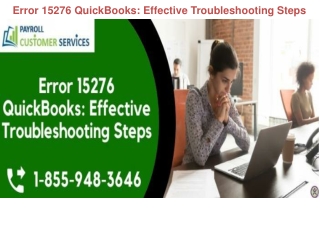 Error 15276 QuickBooks: Effective Troubleshooting Steps