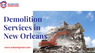 Demolition Services in New Orleans