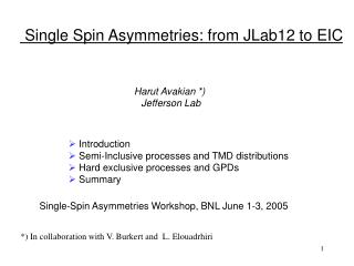Single Spin Asymmetries: from JLab12 to EIC