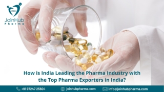 How is India leading the pharma industry with the Top pharma exporters in India