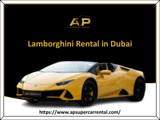 Lamborghini Rental in Dubai- Lamborghini Rental Wedding