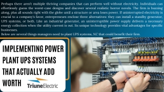 Implementing Power Plant UPS Systems That Actually Add Worth