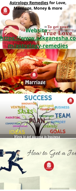 Astrology Remedies for Love, Marriage, Money & more
