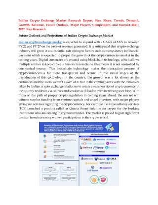 Indian Crypto Exchange Market Research Report, Size, Share, Trends