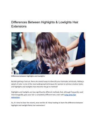 Hair Highlights & Lowlights Clip-In Hair Colors