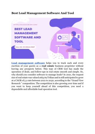 Best Lead Management Software and Tool for Real State Business (1)