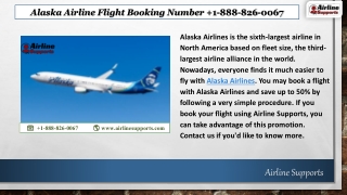 Alaska Airline Flight Booking  1-888-826-0067