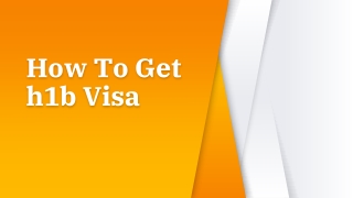 How To Get h1b Visa