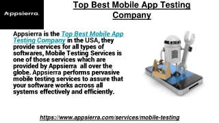 Top Best Mobile App Testing Company