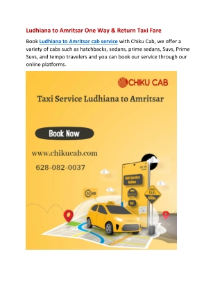 Ludhiana to Amritsar One Way