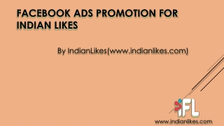 Facebook Ads Promotion For Indian Likes