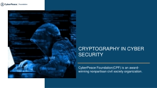 Cryptography in Cyber Security - CyberPeace Foundation