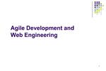 Agile Development and Web Engineering