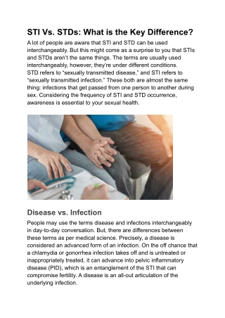 Difference Between STI and STD