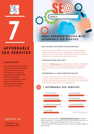 Get Small Business Success with these 7 Affordable SEO Services