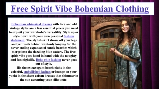 Free Spirit Vibe Bohemian Clothing