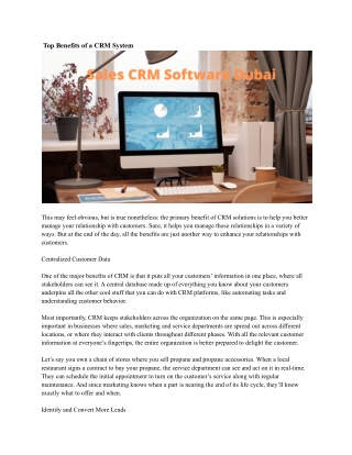 Sales CRM Software Dubai
