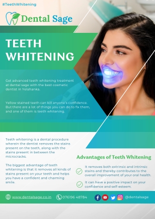 Teeth Whitening | Best Dental Clinic in Yelahanka, Bangalore | Dental Sage