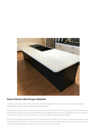 Kitchen Benchtops Adelaide