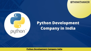 Python Development Company India - Think Tanker