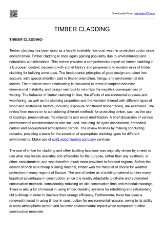 Timber Cladding