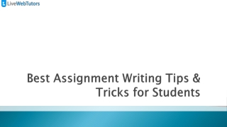 Best Assignment Writing Tips & Tricks for Students