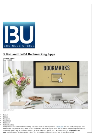 5 Best and Useful Bookmarking Apps