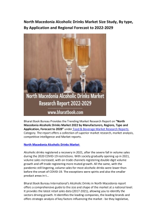 North Macedonia Alcoholic Drinks Market Research Report 2022-2029