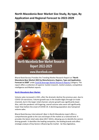 North Macedonia Beer Market Research Report 2022-2029