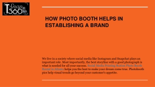 HOW PHOTO BOOTH HELPS IN ESTABLISHING A BRAND