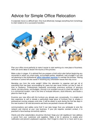 Advice for Simple Office Relocation
