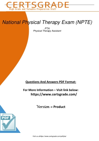 PTA Study Guide Material With High Rated Quality