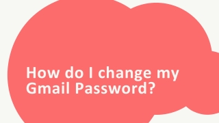 How do I change my Gmail Password_