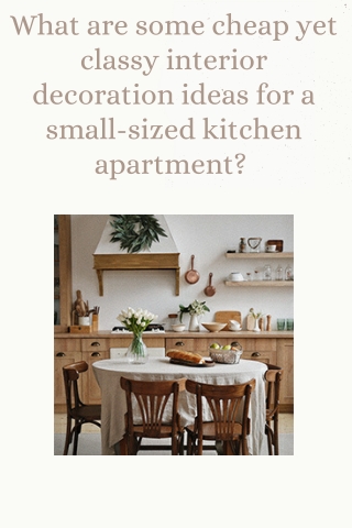 What are some cheap yet classy interior decoration ideas for a small-sized kitchen apartment Mohit Bansal Chandigarh