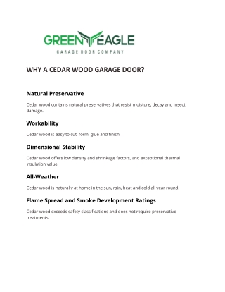 Custom Cedar Wood Garage Doors in Denton, TX