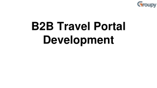B2B Travel Portal Development