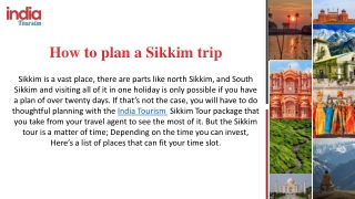 How to plan a Sikkim trip - PPT