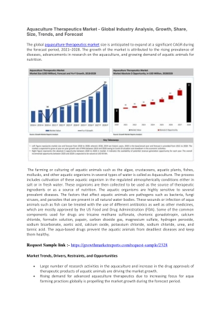 Aquaculture Therapeutics Market