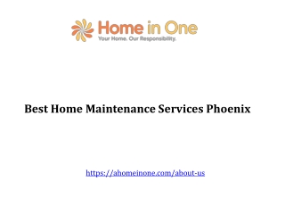 Best Home Maintenance Services Phoenix