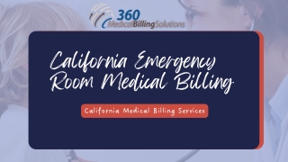 California Emergency Room Medical Billing