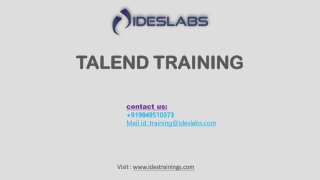 Talend Training